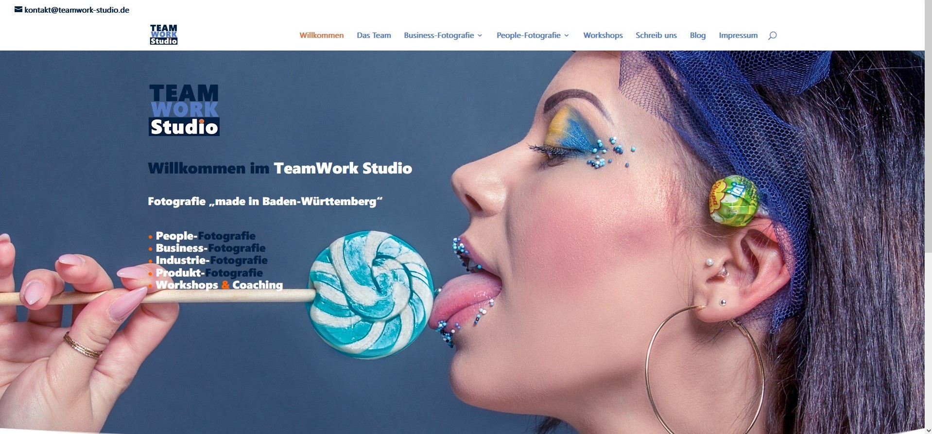 erster Entwurf der neuen Teamwork Studio Webseite