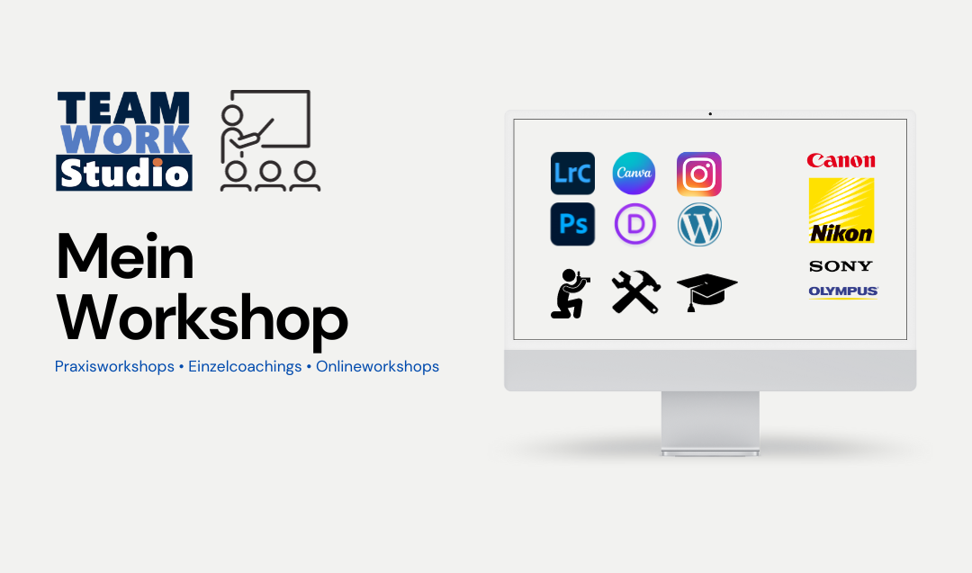 Mein Workshop zu Fotografie und Bildbearbeitungs - im TeamWork Studio