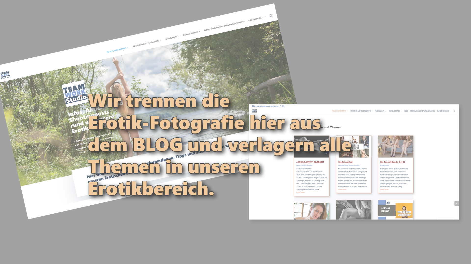 Blogbeitrag mit Hinweis