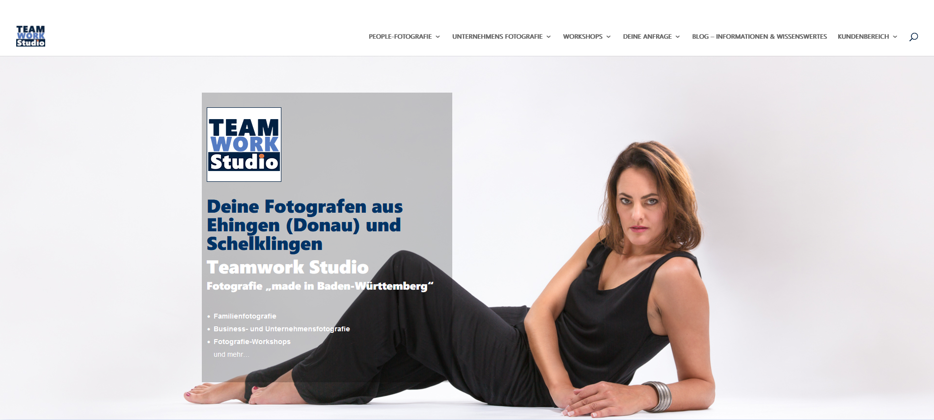 Startseite von Teamwork Studio - Fotografie Ehingen und Schelklingen